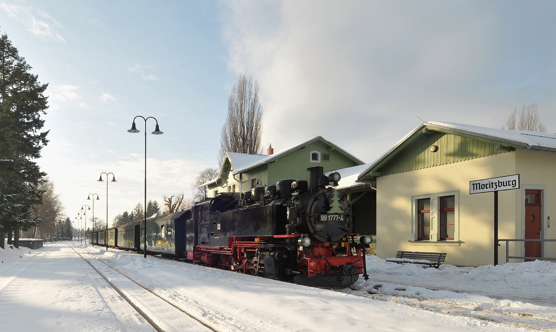 Dampflokomotive der Lößnitzgrundbahn in Moritzburg